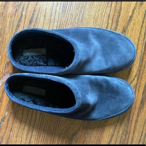 Vince slippers worn once. Still has stickers on them